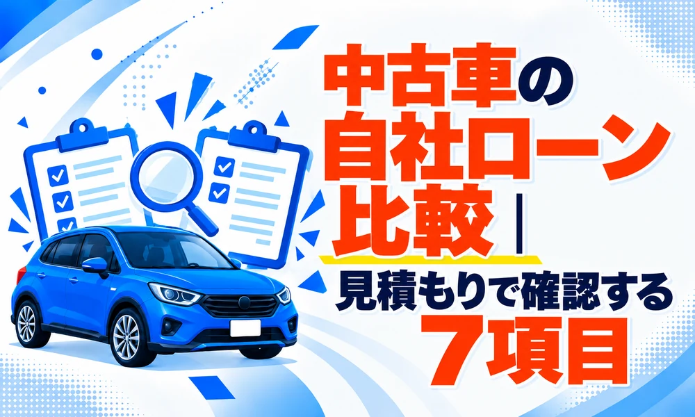 >中古車の自社ローン比較｜見積もりで確認する7項目