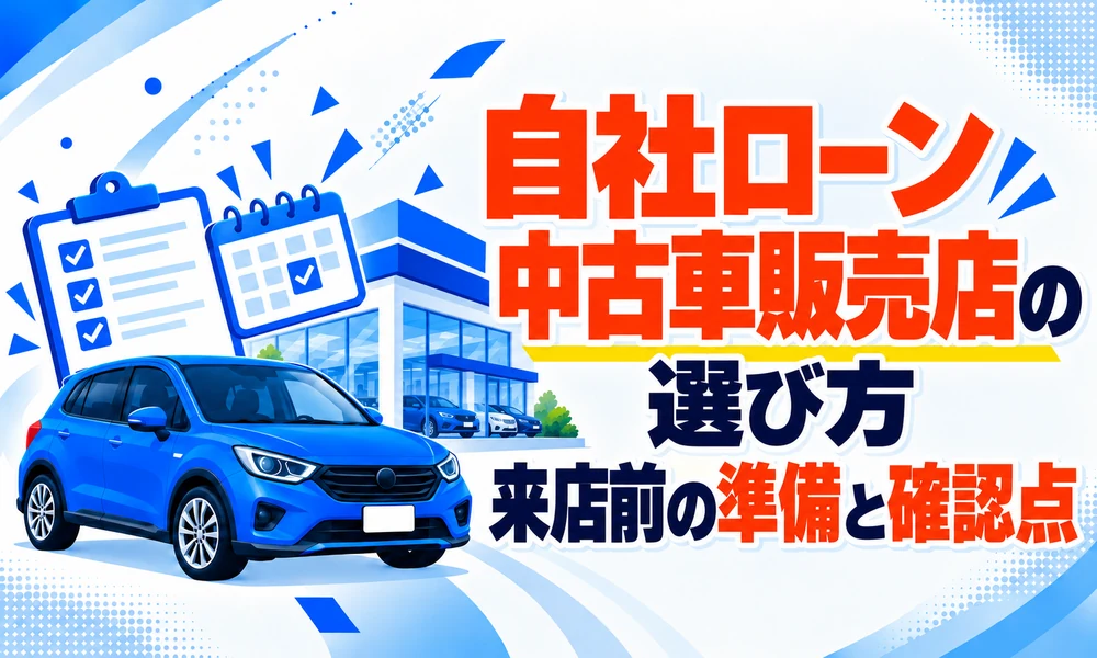 >自社ローン中古車販売店の選び方｜来店前の準備と確認点